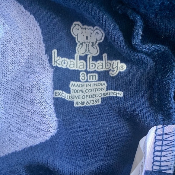 Koala Baby Puppy Blue White Short Sleeve Onesie & Pant Bundle Size 3 Months - Picture 7 of 9